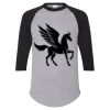 Unisex Three-Quarter Raglan Sleeve Baseball Jersey T-Shirt Thumbnail