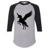 Unisex Three-Quarter Raglan Sleeve Baseball Jersey T-Shirt Thumbnail