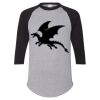 Unisex Three-Quarter Raglan Sleeve Baseball Jersey T-Shirt Thumbnail