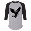 Unisex Three-Quarter Raglan Sleeve Baseball Jersey T-Shirt Thumbnail