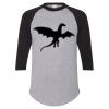Unisex Three-Quarter Raglan Sleeve Baseball Jersey T-Shirt Thumbnail