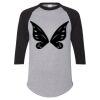 Unisex Three-Quarter Raglan Sleeve Baseball Jersey T-Shirt Thumbnail