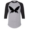 Unisex Three-Quarter Raglan Sleeve Baseball Jersey T-Shirt Thumbnail