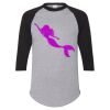 Unisex Three-Quarter Raglan Sleeve Baseball Jersey T-Shirt Thumbnail