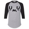 Unisex Three-Quarter Raglan Sleeve Baseball Jersey T-Shirt Thumbnail