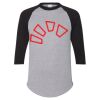 Unisex Three-Quarter Raglan Sleeve Baseball Jersey T-Shirt Thumbnail