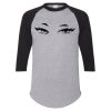 Unisex Three-Quarter Raglan Sleeve Baseball Jersey T-Shirt Thumbnail