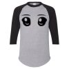 Unisex Three-Quarter Raglan Sleeve Baseball Jersey T-Shirt Thumbnail