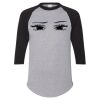 Unisex Three-Quarter Raglan Sleeve Baseball Jersey T-Shirt Thumbnail