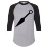 Unisex Three-Quarter Raglan Sleeve Baseball Jersey T-Shirt Thumbnail