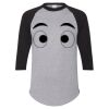 Unisex Three-Quarter Raglan Sleeve Baseball Jersey T-Shirt Thumbnail