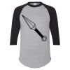Unisex Three-Quarter Raglan Sleeve Baseball Jersey T-Shirt Thumbnail