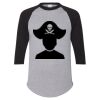 Unisex Three-Quarter Raglan Sleeve Baseball Jersey T-Shirt Thumbnail