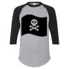 Unisex Three-Quarter Raglan Sleeve Baseball Jersey T-Shirt Thumbnail