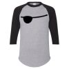 Unisex Three-Quarter Raglan Sleeve Baseball Jersey T-Shirt Thumbnail