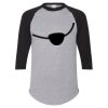 Unisex Three-Quarter Raglan Sleeve Baseball Jersey T-Shirt Thumbnail