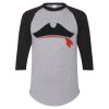 Unisex Three-Quarter Raglan Sleeve Baseball Jersey T-Shirt Thumbnail