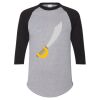 Unisex Three-Quarter Raglan Sleeve Baseball Jersey T-Shirt Thumbnail