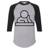 Unisex Three-Quarter Raglan Sleeve Baseball Jersey T-Shirt Thumbnail