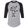 Unisex Three-Quarter Raglan Sleeve Baseball Jersey T-Shirt Thumbnail