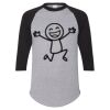 Unisex Three-Quarter Raglan Sleeve Baseball Jersey T-Shirt Thumbnail