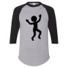 Unisex Three-Quarter Raglan Sleeve Baseball Jersey T-Shirt Thumbnail