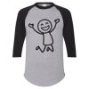 Unisex Three-Quarter Raglan Sleeve Baseball Jersey T-Shirt Thumbnail
