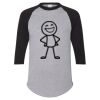 Unisex Three-Quarter Raglan Sleeve Baseball Jersey T-Shirt Thumbnail
