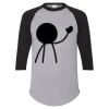 Unisex Three-Quarter Raglan Sleeve Baseball Jersey T-Shirt Thumbnail