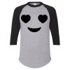 Unisex Three-Quarter Raglan Sleeve Baseball Jersey T-Shirt Thumbnail