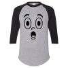 Unisex Three-Quarter Raglan Sleeve Baseball Jersey T-Shirt Thumbnail