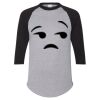 Unisex Three-Quarter Raglan Sleeve Baseball Jersey T-Shirt Thumbnail