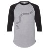 Unisex Three-Quarter Raglan Sleeve Baseball Jersey T-Shirt Thumbnail