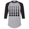 Unisex Three-Quarter Raglan Sleeve Baseball Jersey T-Shirt Thumbnail