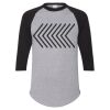 Unisex Three-Quarter Raglan Sleeve Baseball Jersey T-Shirt Thumbnail