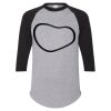 Unisex Three-Quarter Raglan Sleeve Baseball Jersey T-Shirt Thumbnail