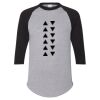Unisex Three-Quarter Raglan Sleeve Baseball Jersey T-Shirt Thumbnail