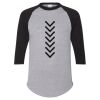 Unisex Three-Quarter Raglan Sleeve Baseball Jersey T-Shirt Thumbnail
