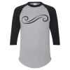 Unisex Three-Quarter Raglan Sleeve Baseball Jersey T-Shirt Thumbnail