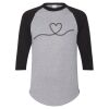 Unisex Three-Quarter Raglan Sleeve Baseball Jersey T-Shirt Thumbnail