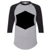Unisex Three-Quarter Raglan Sleeve Baseball Jersey T-Shirt Thumbnail