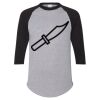 Unisex Three-Quarter Raglan Sleeve Baseball Jersey T-Shirt Thumbnail