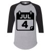Unisex Three-Quarter Raglan Sleeve Baseball Jersey T-Shirt Thumbnail
