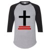 Unisex Three-Quarter Raglan Sleeve Baseball Jersey T-Shirt Thumbnail