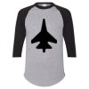 Unisex Three-Quarter Raglan Sleeve Baseball Jersey T-Shirt Thumbnail