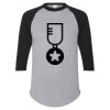 Unisex Three-Quarter Raglan Sleeve Baseball Jersey T-Shirt Thumbnail