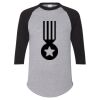 Unisex Three-Quarter Raglan Sleeve Baseball Jersey T-Shirt Thumbnail