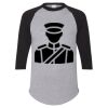 Unisex Three-Quarter Raglan Sleeve Baseball Jersey T-Shirt Thumbnail