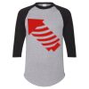 Unisex Three-Quarter Raglan Sleeve Baseball Jersey T-Shirt Thumbnail