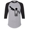 Unisex Three-Quarter Raglan Sleeve Baseball Jersey T-Shirt Thumbnail